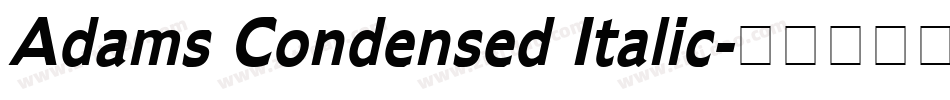 Adams Condensed Italic字体转换